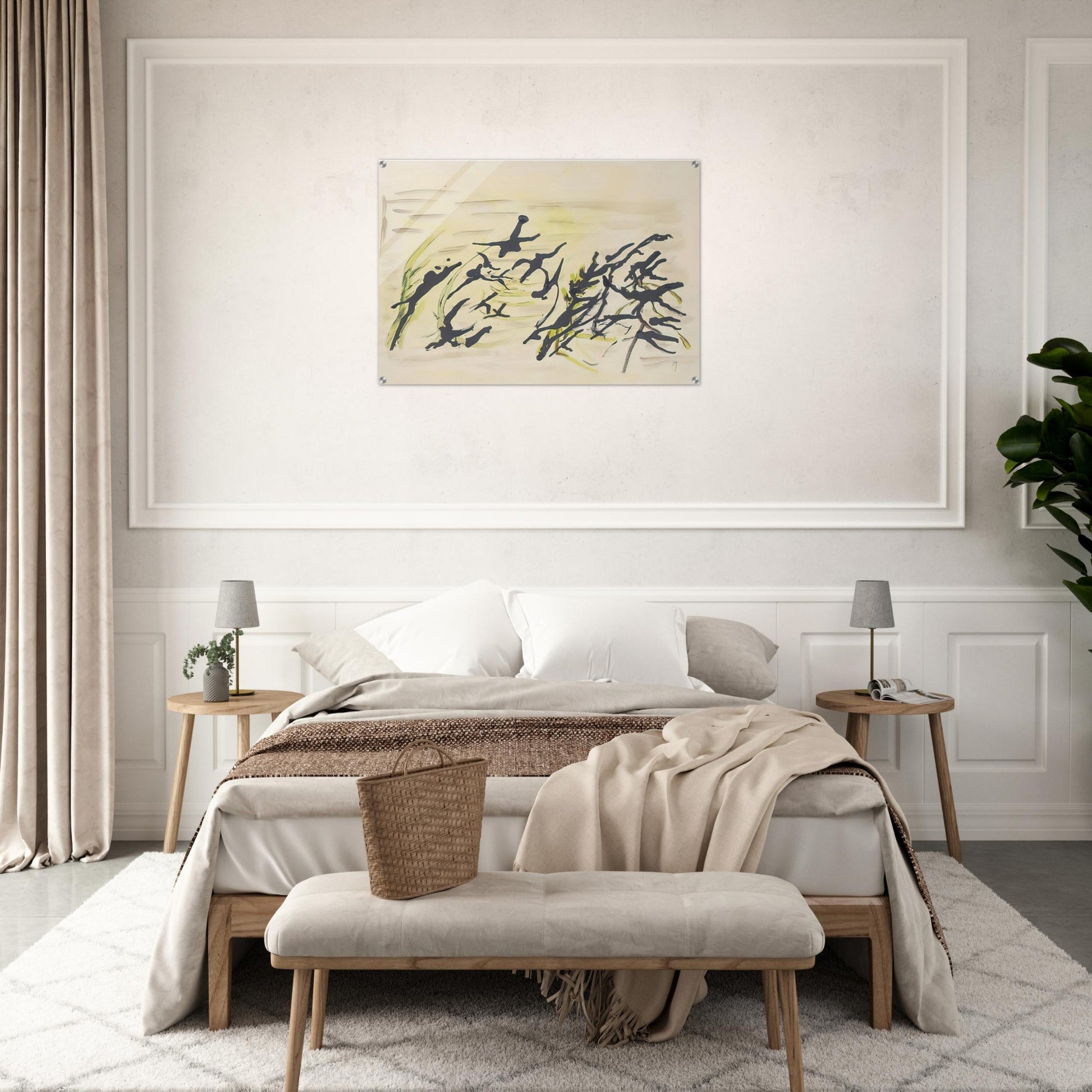 Composition - Surrealism, Tachisme - Henri Michaux Acrylic Print - 70x100 cm / 28x40″ inches