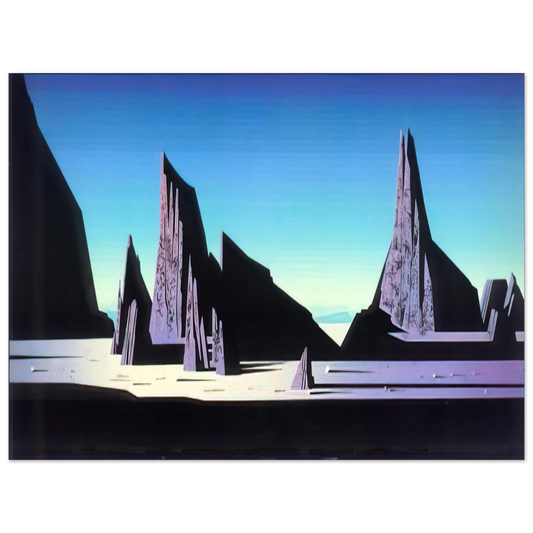 Eyvind Earle - Desert Rocks  75x100 cm / 30x40inches Fine Art Poster