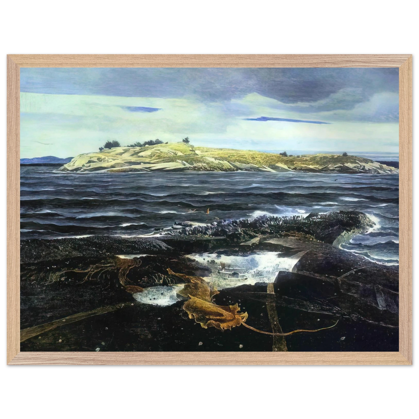 Andrew Wyeth - LITTLE CALDWELLS ISLAND Wall Art - 30x40 cm / 12x16 inches - Fine Art Poster-canvas - -