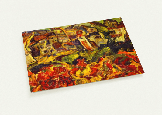 HOUSES WITH POINTED ROOFS By Chaim Soutine Pack of 10 Post Cards | Chaim Soutine Post Cards | A6 (10.5 x 14.8 cm) - 4.1 x 5.8 inches
