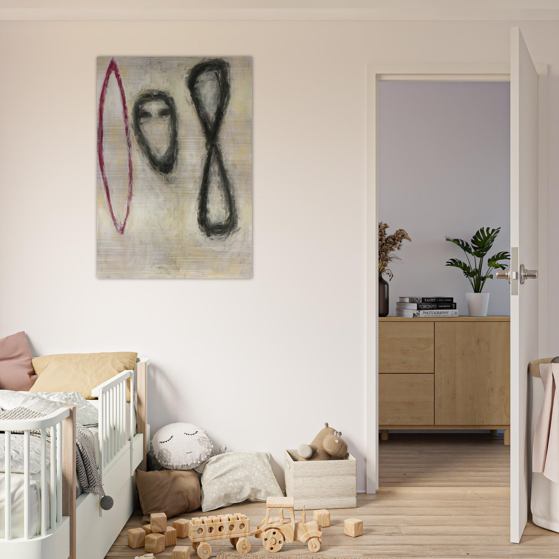 TRIPLE FORM 1982 - Susan Rothenberg Brushed Aluminum Print - 70x100 cm / 28x40 inches | Susan Rothenberg Aluminum Print | Susan Rothenberg Prints