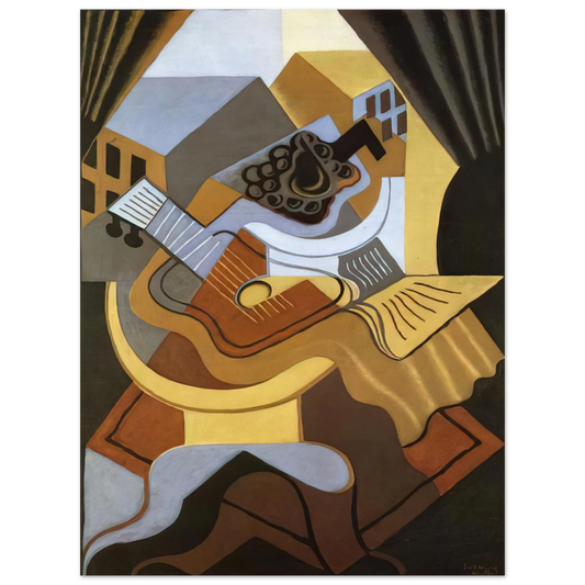 Juan Gris - PEDISTAL TABLE IN FRONT OF THE WINDOW 1921  75x100 cm / 30x40inches Fine Art Poster