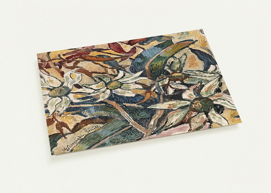 Flannel flowers and gum leaves - 1928 By Grace Cossington Smith Pack of 10 Post Cards | Grace Cossington Smith Post Cards | A6 (10.5 x 14.8 cm) - 4.1 x 5.8 inches