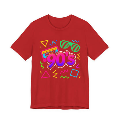 Oldschool-Musik der 90er – Arcade-Vibes. Klassischer 90er-Jahre-Vintage-Look. Retro-T-Shirt „I Heart The Nineties“ aus den 90ern.