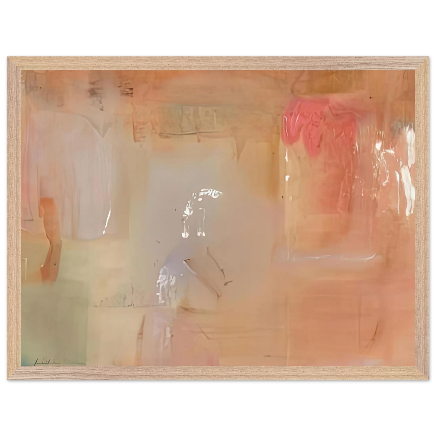 Helen Frankenthaler - Feather, 1979- Wall Art - 21x29.7 cm / 8x12" - Premium Wooden Framed Poster With Fine Art Paper-canvas - Wood frame