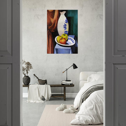STILL LIFE WITH WHITE PITCHER 1917 - Moise Kisling Brushed Aluminum Print - 70x100 cm / 28x40 inches | Moise Kisling Aluminum Print | Moise Kisling Prints
