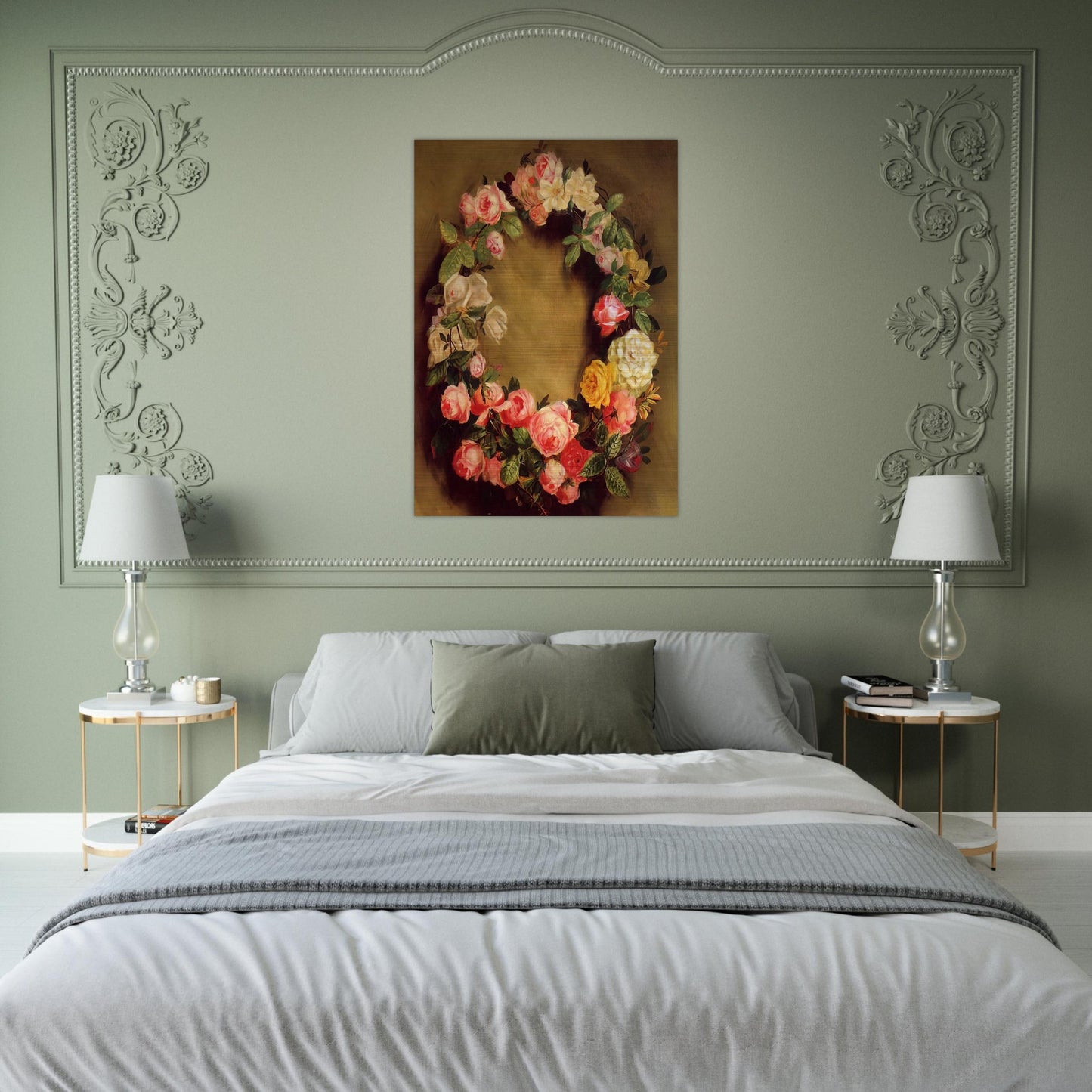 Crown of Roses - Pierre-Auguste Renoir Brushed Aluminum Print - 70x100 cm / 28x40 inches | Pierre-Auguste Renoir Aluminum Print | Pierre-Auguste Renoir Prints