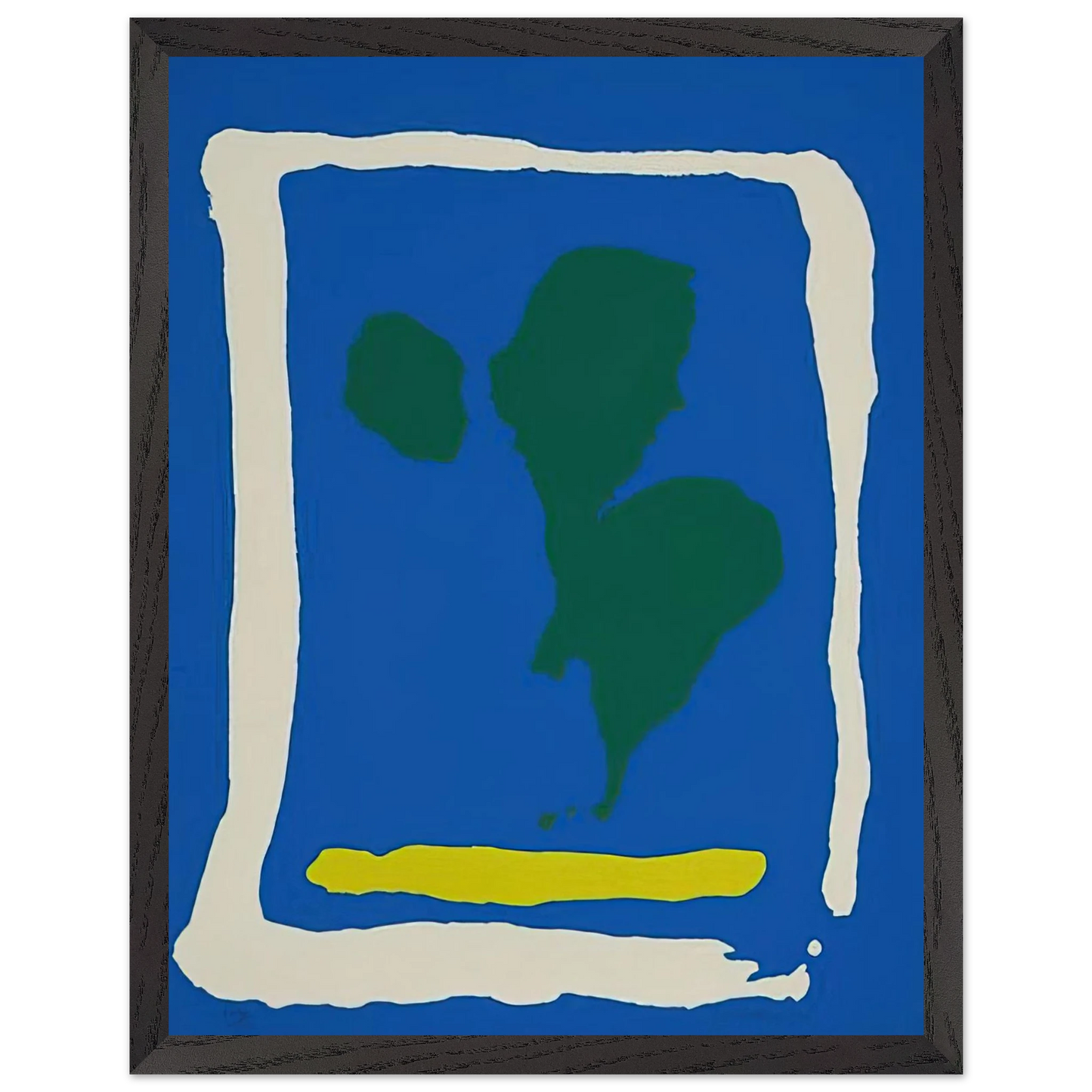 Helen Frankenthaler - Air Frame - 1965 Wall art - 30x45 cm / 12x18 inches - Premium Wooden Framed Poster With Fine Art Paper-canvas - Black frame