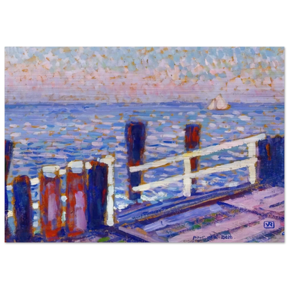 THE JETTY 1906 - Theo van Rysselberghe Brushed Aluminum Print - 70x100 cm / 28x40 inches | Theo van Rysselberghe Aluminum Print | Theo van Rysselberghe Prints