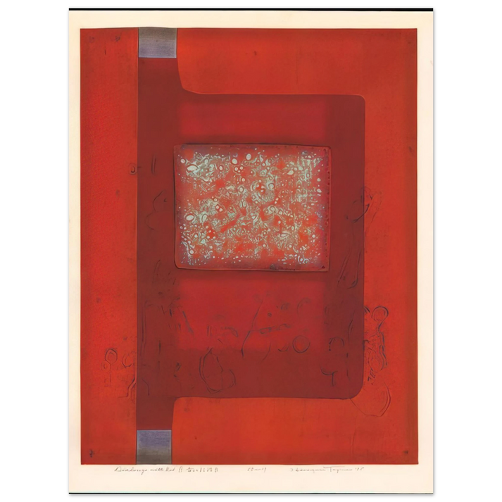 Hiroyuki Tajima - Dialogue With Red B - 1975  75x100 cm / 30x40inches Fine Art Poster