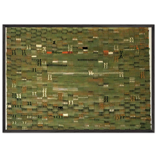PASTURE 1958 - Anni Albers 70x100 cm / 28x40 inches Framed Art Print – Black Wooden Frame