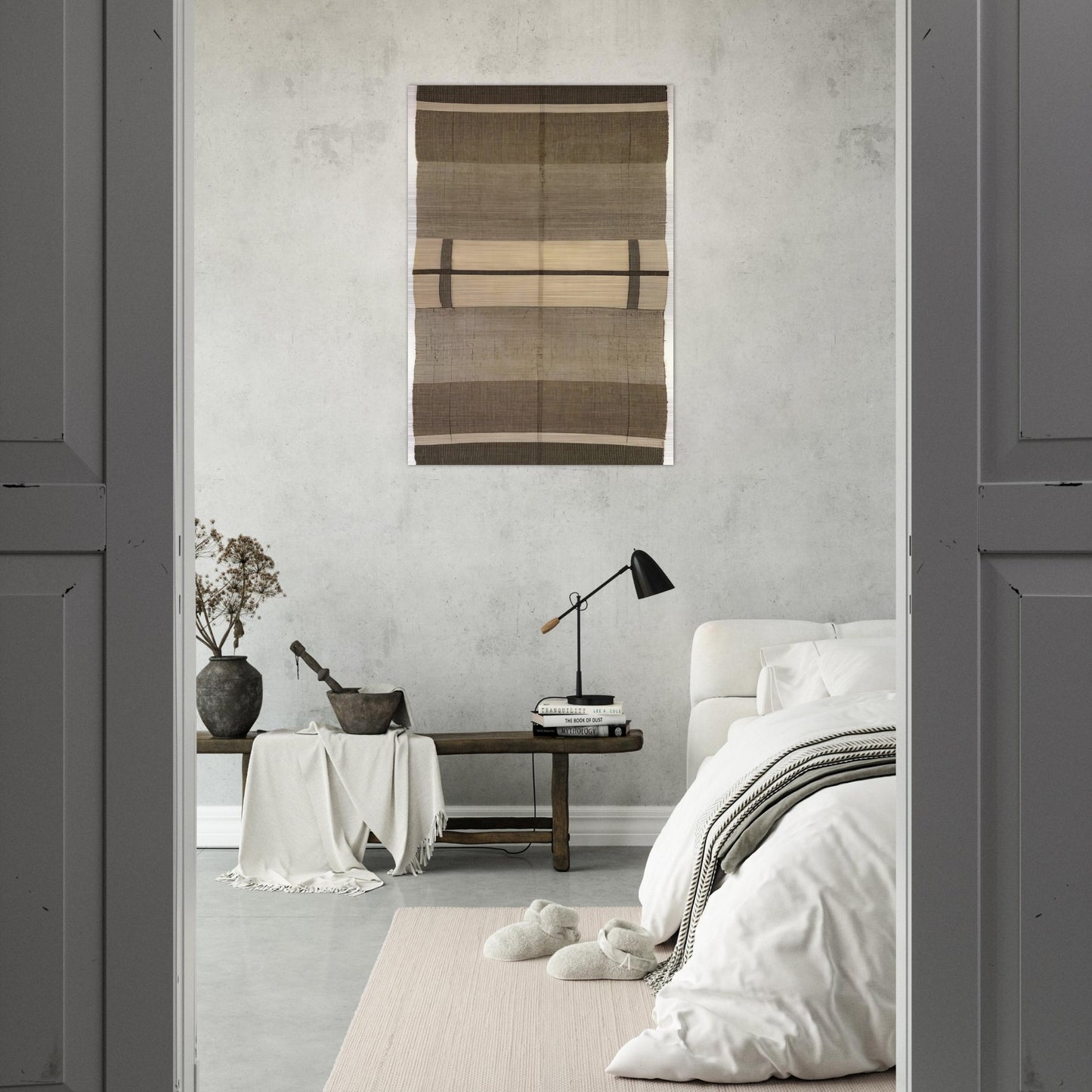 WALL HANGING 1924 - Anni Albers Brushed Aluminum Print - 70x100 cm / 28x40 inches | Anni Albers Aluminum Print | Anni Albers Prints