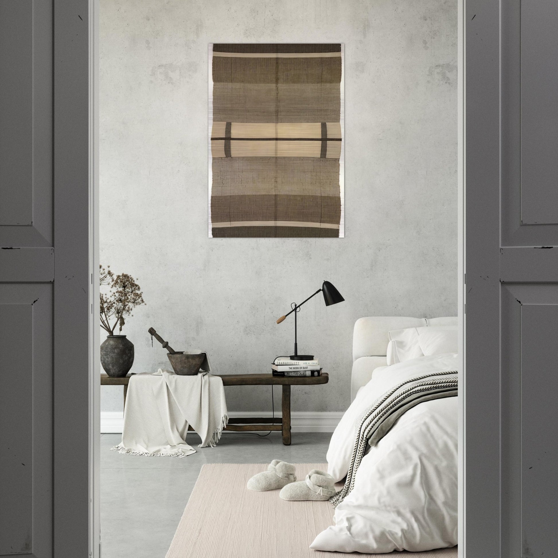 WALL HANGING 1924 - Anni Albers Brushed Aluminum Print - 70x100 cm / 28x40 inches | Anni Albers Aluminum Print | Anni Albers Prints