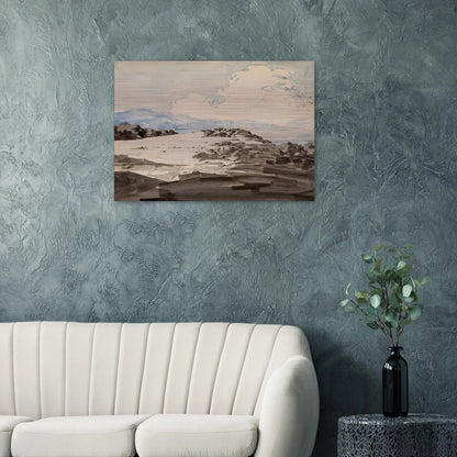 Sheep Pasture, Cornish, New Hampshire - Maxfield Parrish Brushed Aluminum Print - 70x100 cm / 28x40 inches | Maxfield Parrish Aluminum Print | Maxfield Parrish Prints