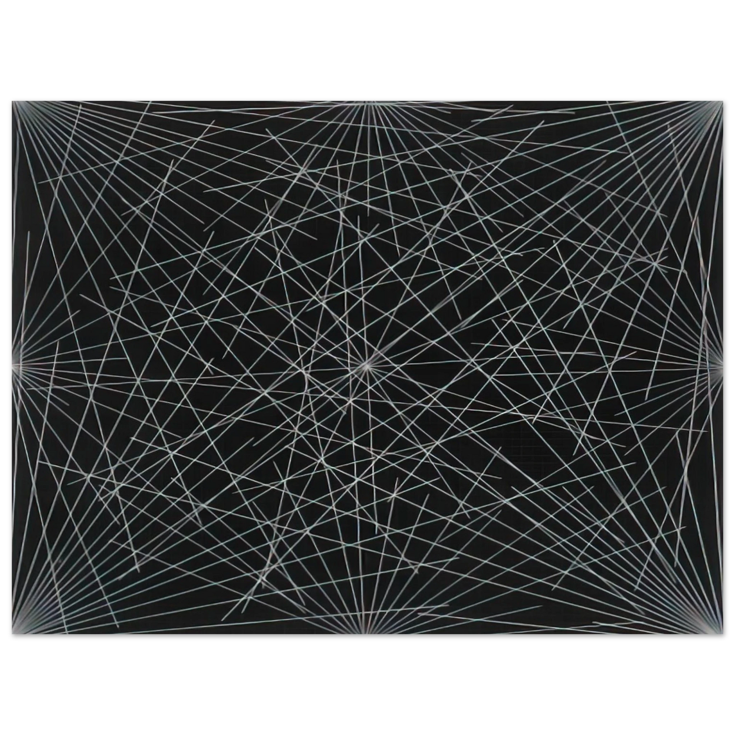 Sol LeWitt - Lines From Corners, Sides  the Centre, to Points on a Grid  75x100 cm / 30x40inches Fine Art Poster