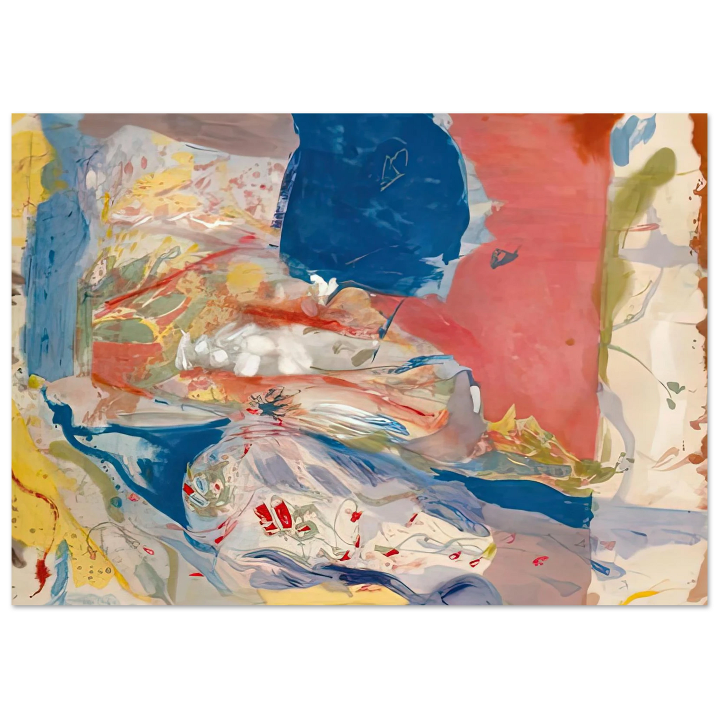 Helen Frankenthaler - Lorelei, 1957- Wall Art - 30x40 cm / 12x16 inches - Premium Wooden Framed Poster With Fine Art Paper-canvas - Black frame