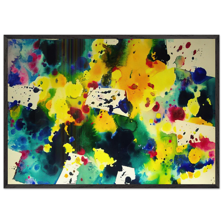 Tokyo - Sam Francis 70x100 cm / 28x40 inches Framed Art Print – Black Wooden Frame