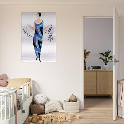 FASHION ILLUSTRATION 4 - Sonia Delaunay Brushed Aluminum Print - 70x100 cm / 28x40 inches | Sonia Delaunay Aluminum Print | Sonia Delaunay Prints