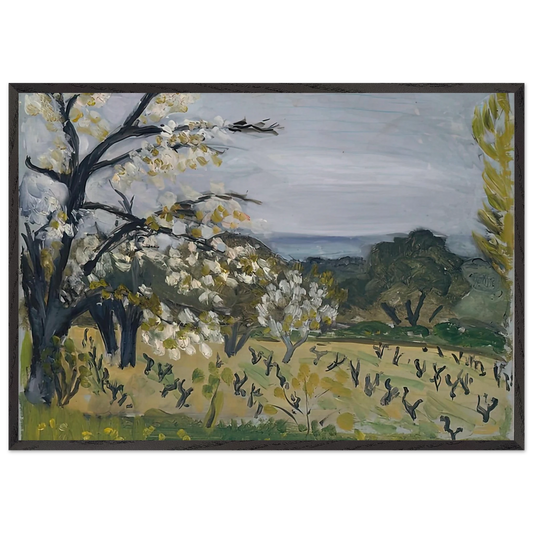 LANDSCAPE NICE 1919 - Henri Matisse 70x100 cm / 28x40 inches Framed Art Print – Black Wooden Frame