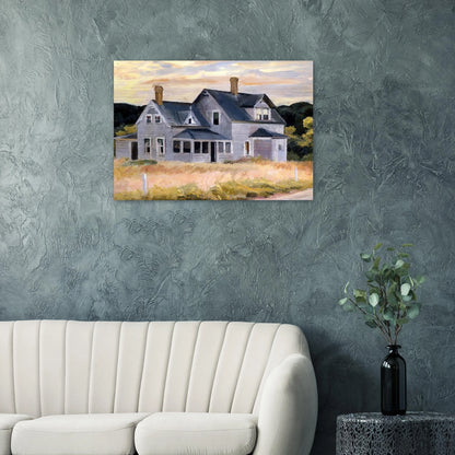 House by a Road - Edward Hopper Brushed Aluminum Print - 70x100 cm / 28x40 inches | Edward Hopper Aluminum Print | Edward Hopper Prints