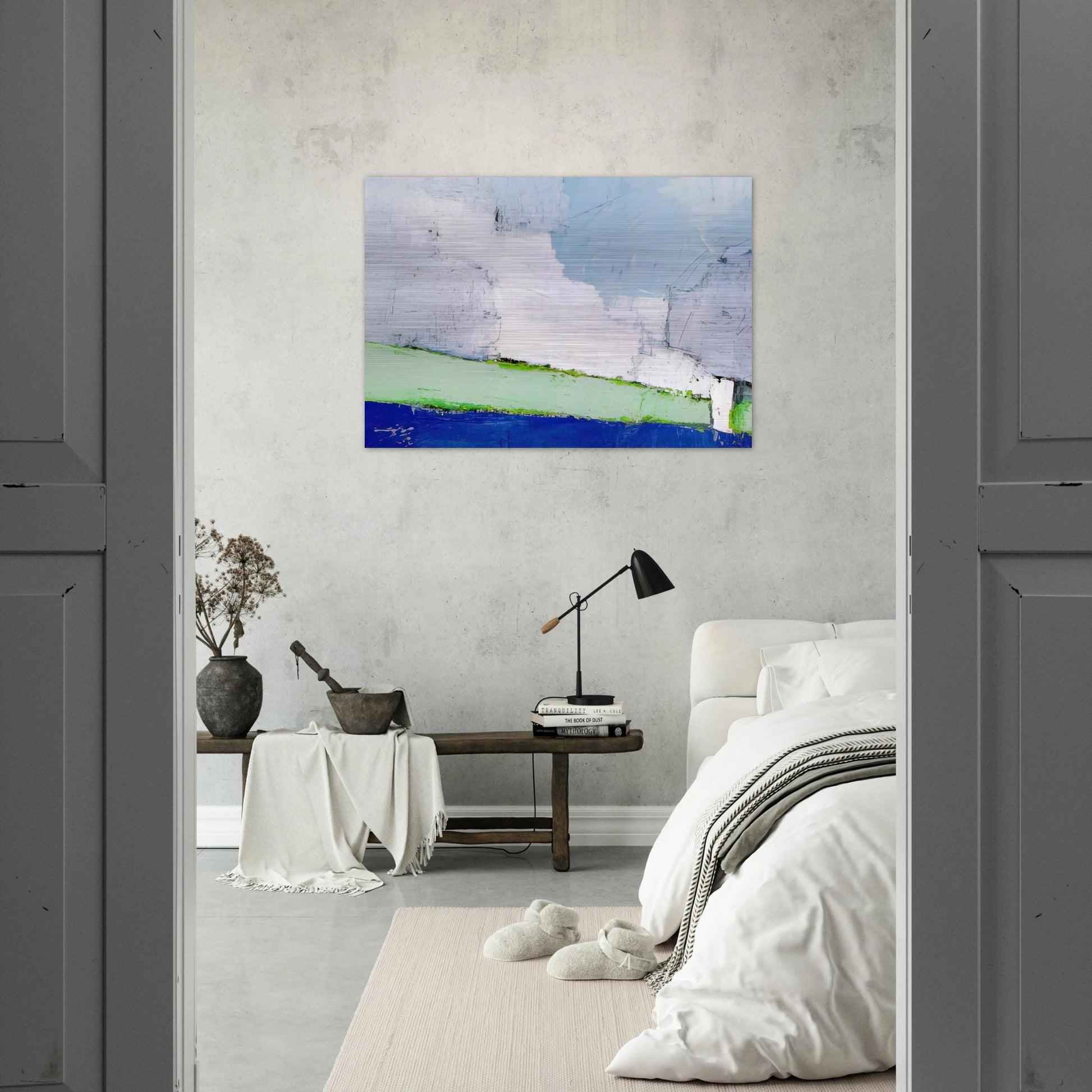 Paysage de Vaucluse No. 3 - 1953 - Nicolas de Stael Brushed Aluminum Print - 70x100 cm / 28x40 inches | Nicolas de Stael Aluminum Print | Nicolas de Stael Prints