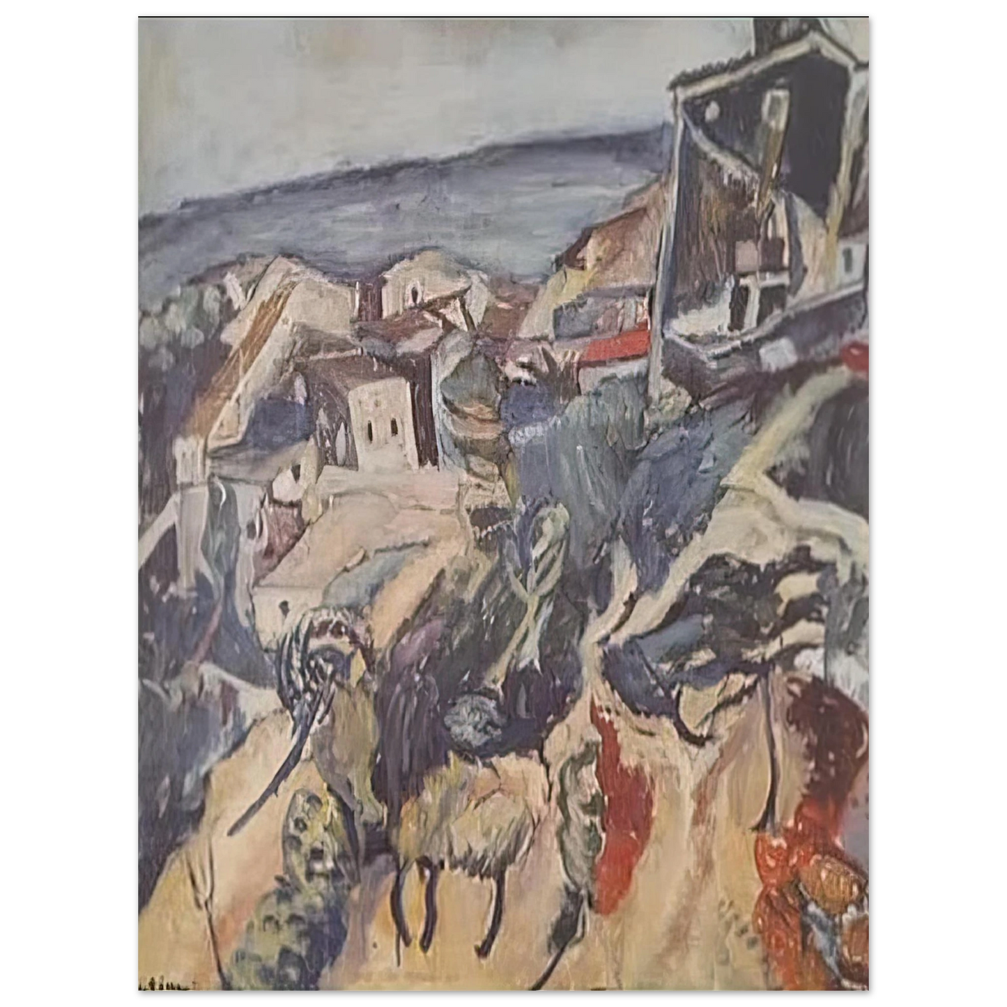 Chaim Soutine - HOUSES BY THE SEA 1918  75x100 cm / 30x40inches Fine Art Poster