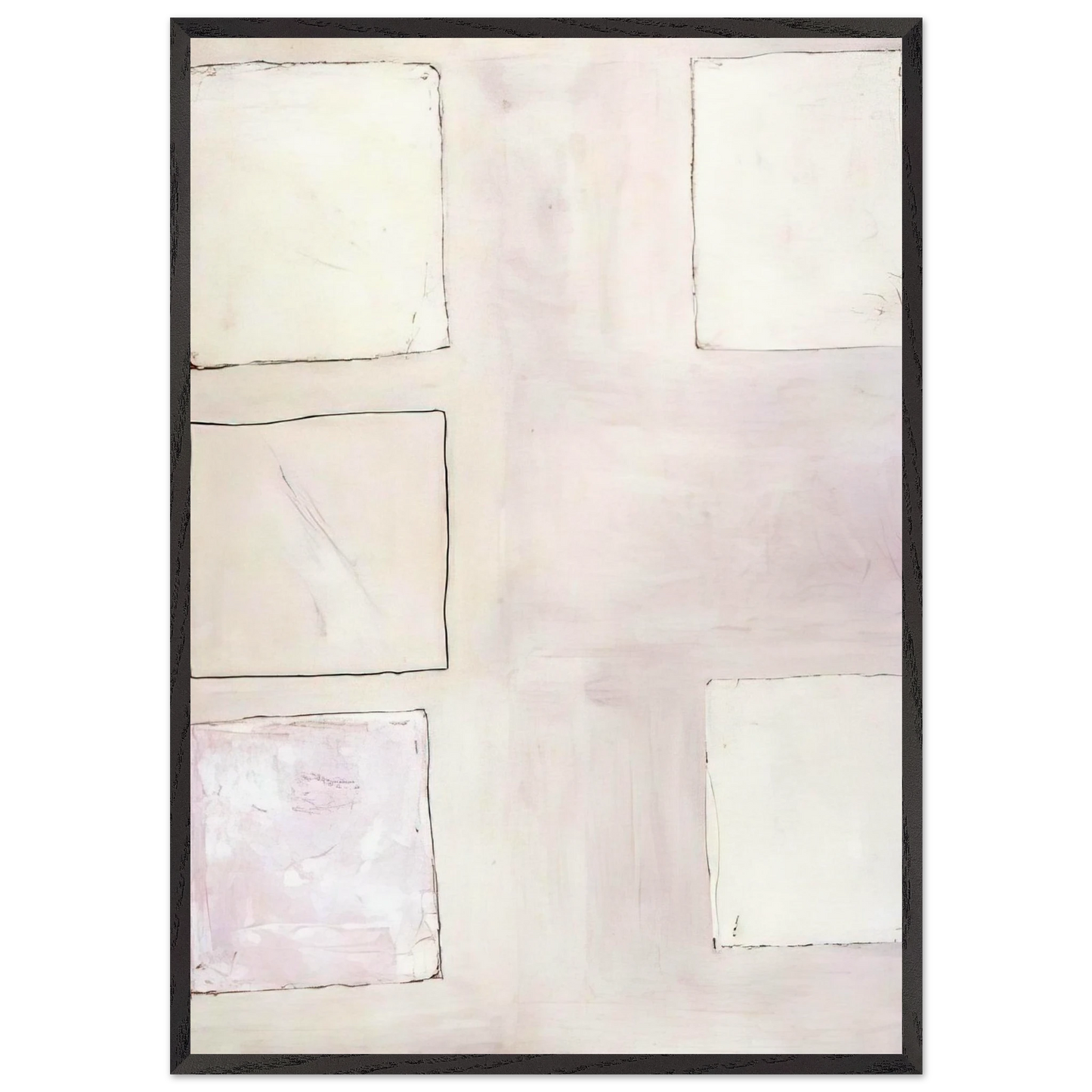 Full House - 1963 - William Scott 70x100 cm / 28x40 inches Framed Art Print – Black Wooden Frame