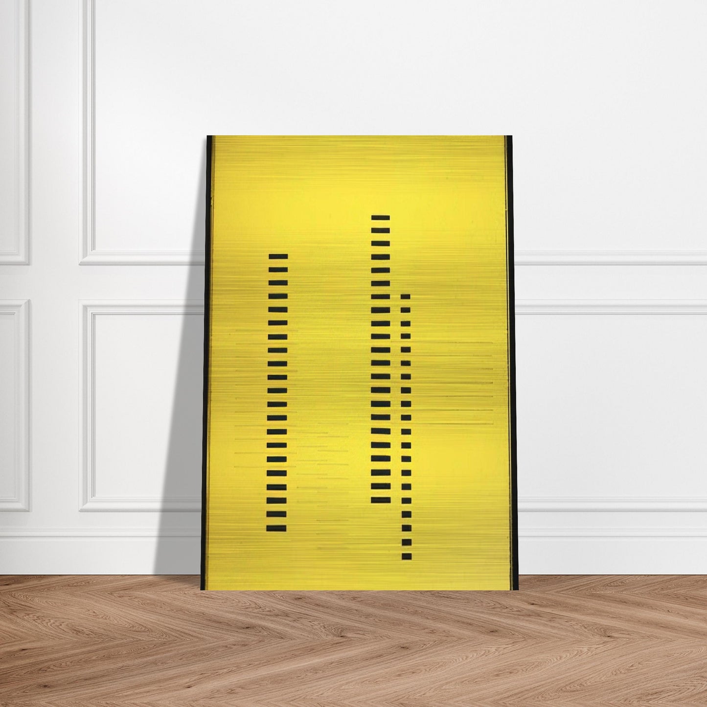 SKYSCRAPERS ON TRANSPARENT YELLOW 1929 - Josef Albers Brushed Aluminum Print - 70x100 cm / 28x40 inches | Josef Albers Aluminum Print | Josef Albers Prints