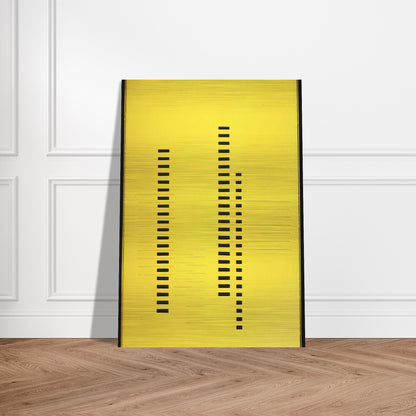 SKYSCRAPERS ON TRANSPARENT YELLOW 1929 - Josef Albers Brushed Aluminum Print - 70x100 cm / 28x40 inches | Josef Albers Aluminum Print | Josef Albers Prints