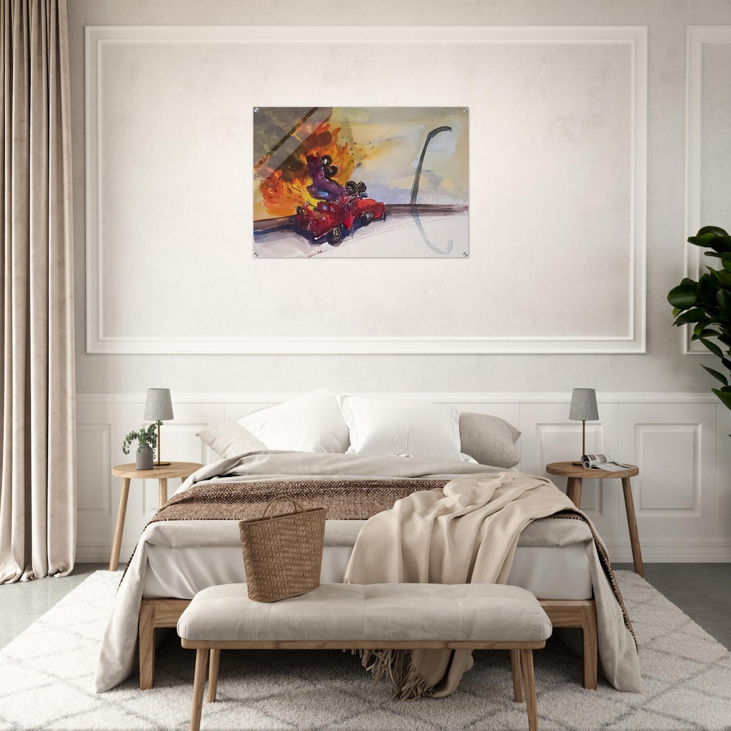 Pile Up Crash - 1984 - Carlos Almaraz Acrylic Print - 70x100 cm / 28x40″ inches