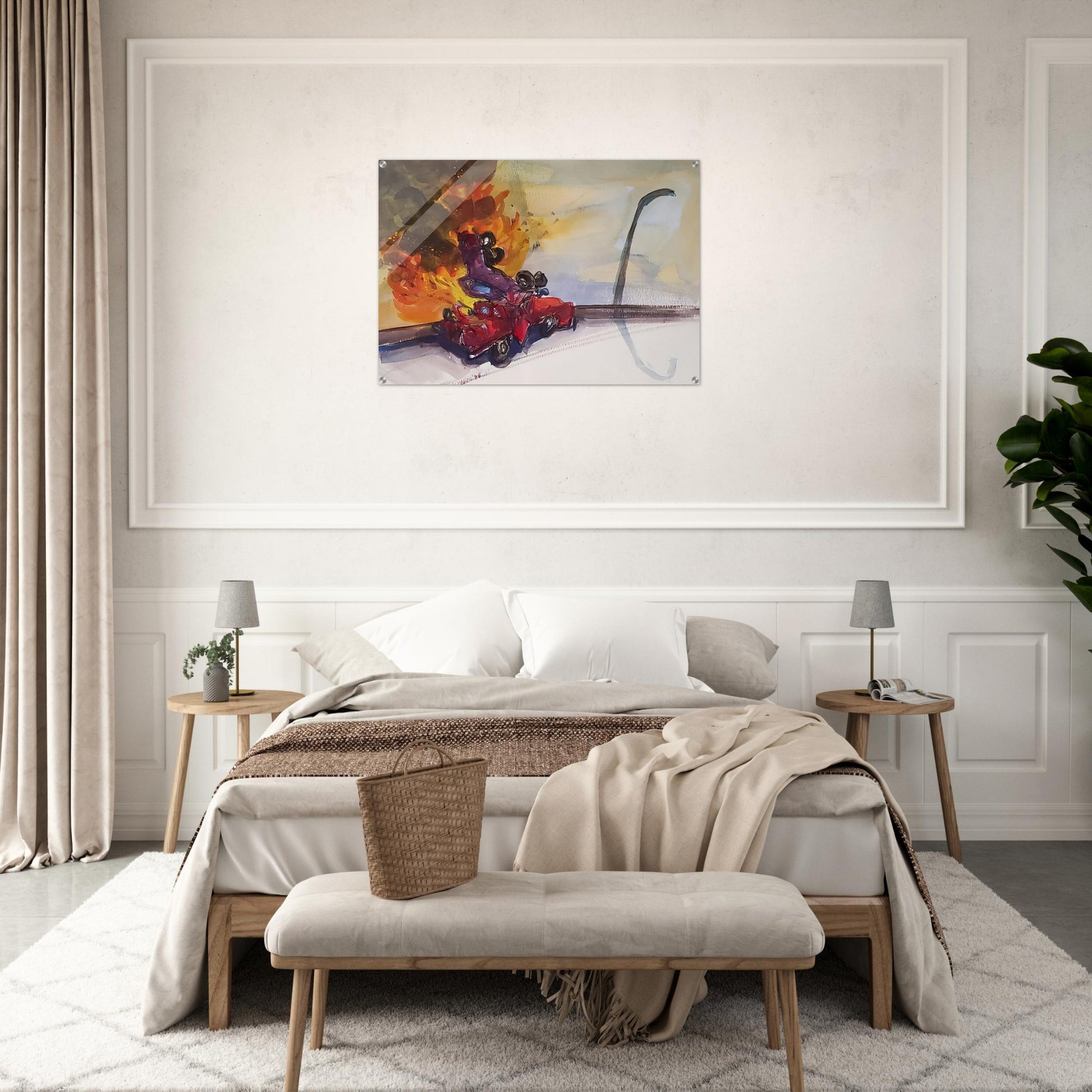 Pile Up Crash - 1984 - Carlos Almaraz Acrylic Print - 70x100 cm / 28x40″ inches