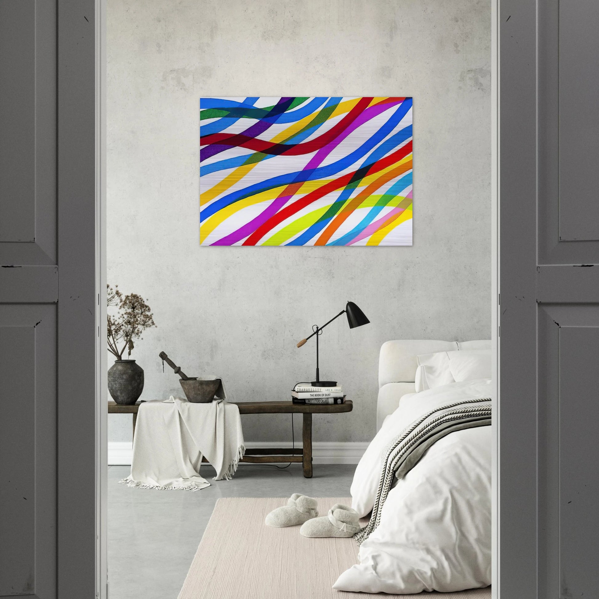 Untitled - 1990 - Piero Dorazio Brushed Aluminum Print - 70x100 cm / 28x40 inches | Piero Dorazio Aluminum Print | Piero Dorazio Prints