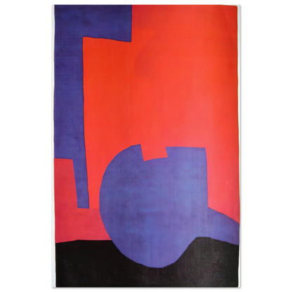 Composition rouge - 1968 - Serge Poliakoff Art Prints - 100x150 cm / 40x60″ inches | Serge Poliakoff Poster | Serge Poliakoff Prints