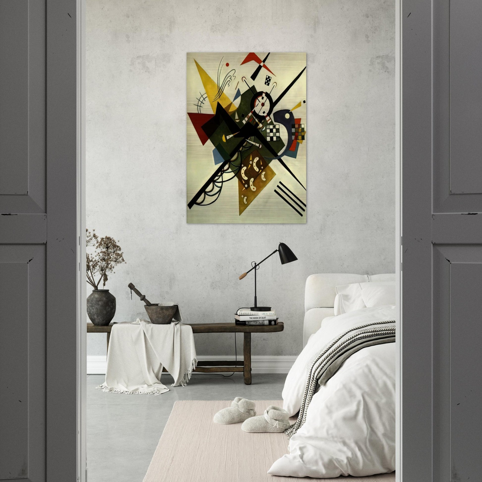 ON WHITE II 1923 - Wassily Kandinsky Brushed Aluminum Print - 70x100 cm / 28x40 inches | Wassily Kandinsky Aluminum Print | Wassily Kandinsky Prints