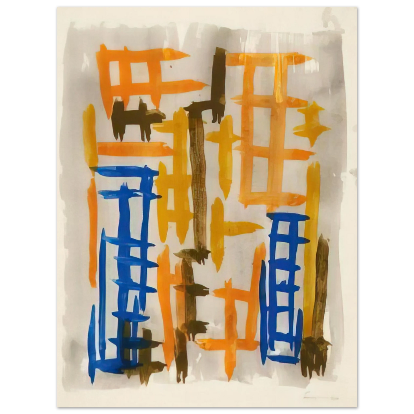 Gunther Forg - Untitled Gitterbild - 2001  75x100 cm / 30x40inches Fine Art Poster