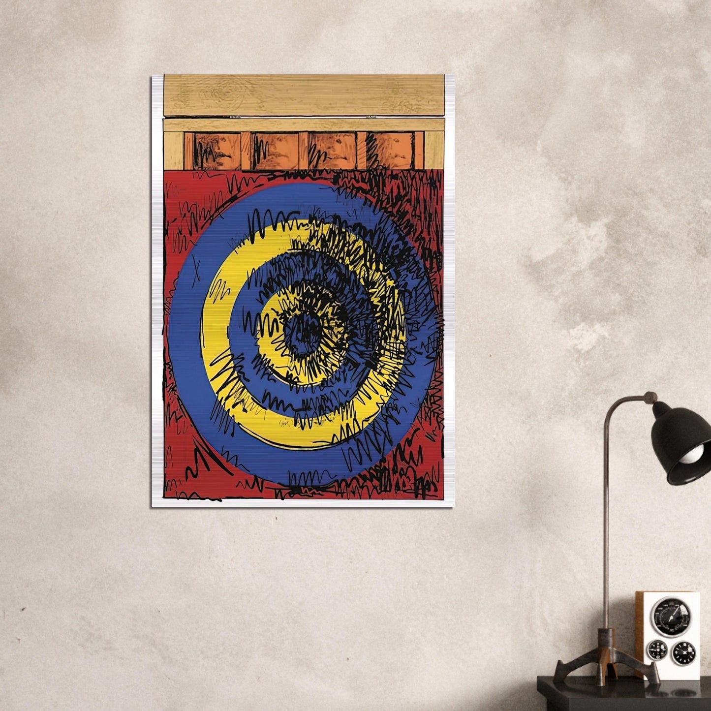 TARGET WITH FOUR FACES ULAE 55 1968 - Jasper Johns Brushed Aluminum Print - 70x100 cm / 28x40 inches | Jasper Johns Aluminum Print | Jasper Johns Prints