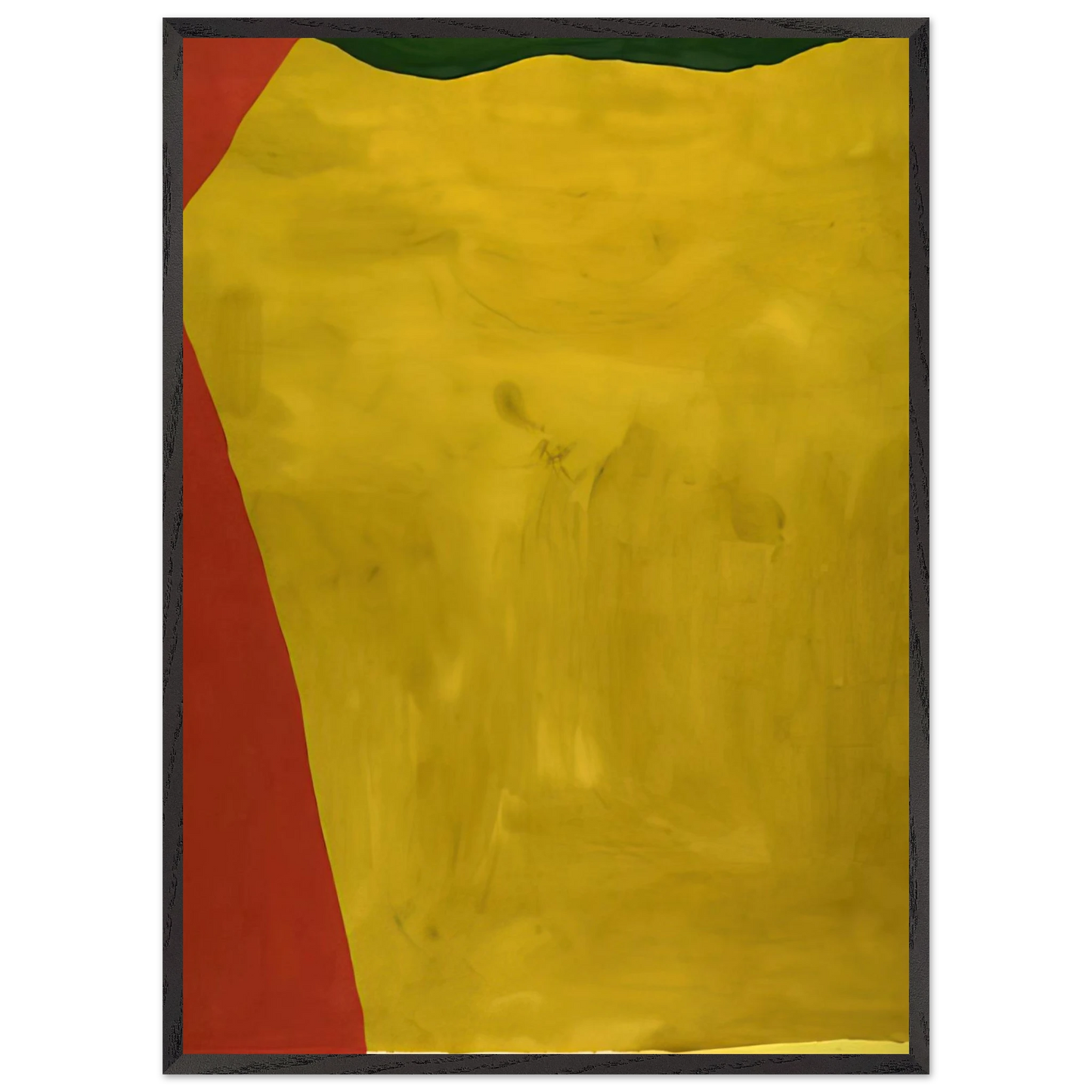 Helen Frankenthaler - Blessing of the Fleet - 1969 Wall art - 28x43  cm / XL (11x17 inches) - Premium Wooden Framed Poster With Fine Art Paper-canvas - White frame