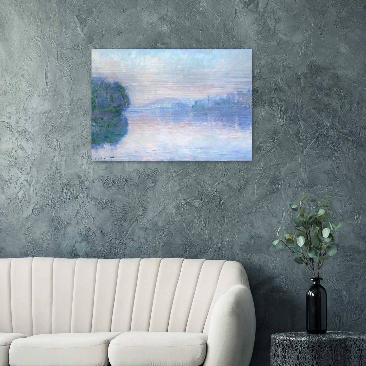 The Siene near Vernon - claude monet Brushed Aluminum Print - 70x100 cm / 28x40 inches | claude monet Aluminum Print | claude monet Prints