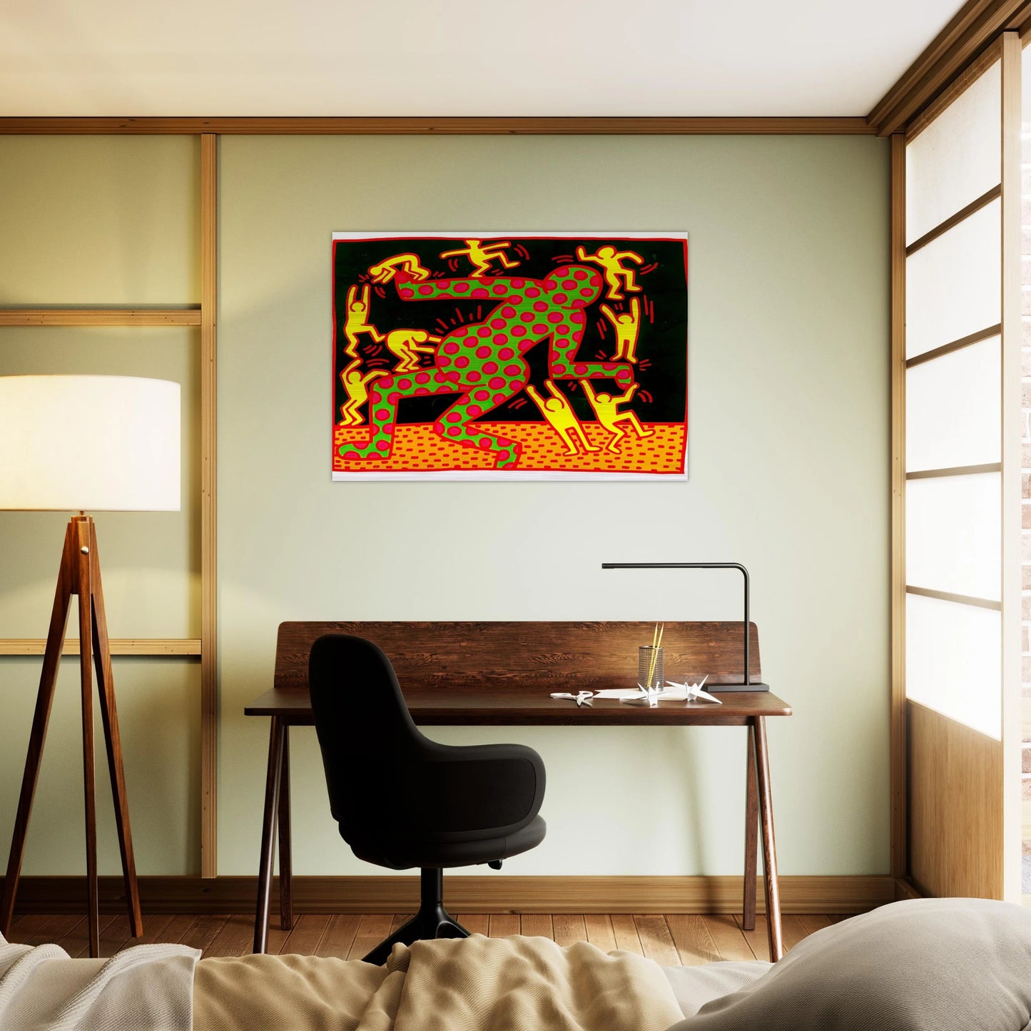 UNTITLED 1983 2 - Keith Haring Brushed Aluminum Print - 70x100 cm / 28x40 inches | Keith Haring Aluminum Print | Keith Haring Prints