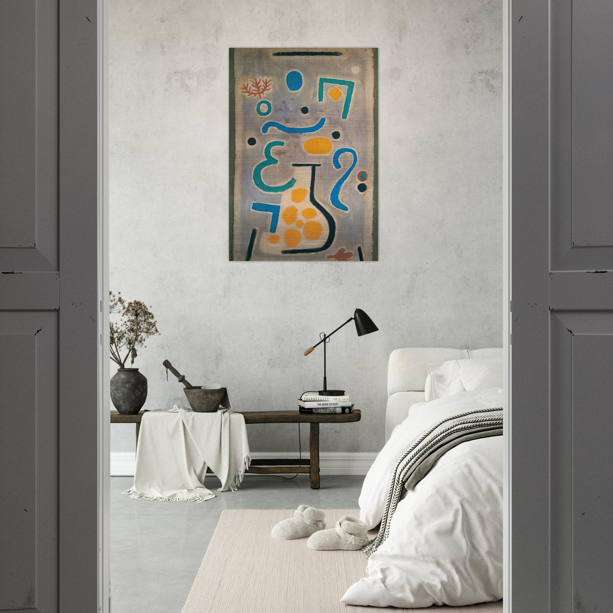 THE VASE 1938 - Paul Klee Brushed Aluminum Print - 70x100 cm / 28x40 inches | Paul Klee Aluminum Print | Paul Klee Prints