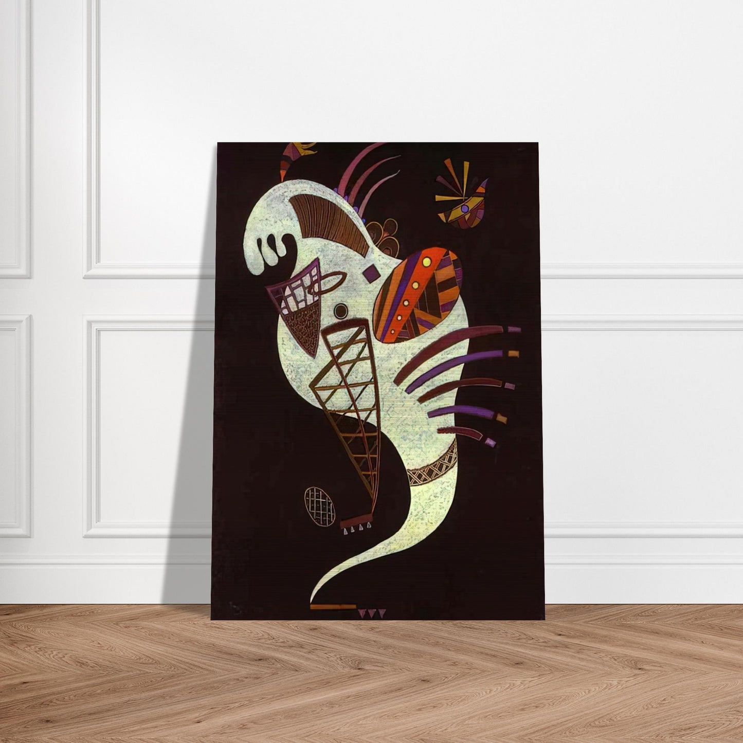 WHITE FIGURE 1943 - Wassily Kandinsky Brushed Aluminum Print - 70x100 cm / 28x40 inches | Wassily Kandinsky Aluminum Print | Wassily Kandinsky Prints
