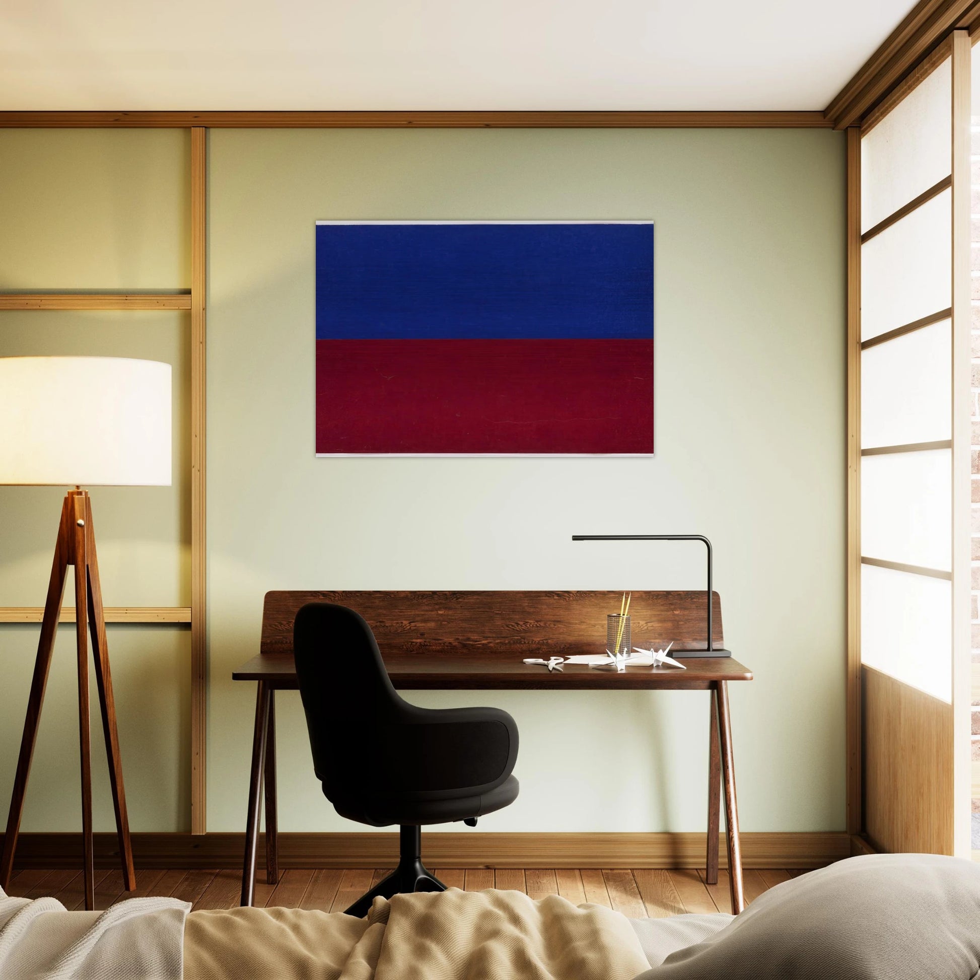 Blue and Red - Ellsworth Kelly Brushed Aluminum Print - 70x100 cm / 28x40 inches | Ellsworth Kelly Aluminum Print | Ellsworth Kelly Prints