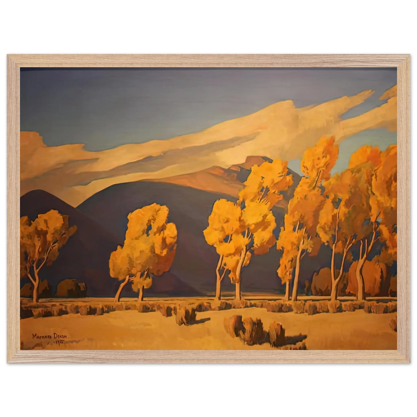 Maynard Dixon - NOVEMBER IN NEVADA 1935 Wall art - A3 (29.7 x 42  cm) - Fine Art Poster - -