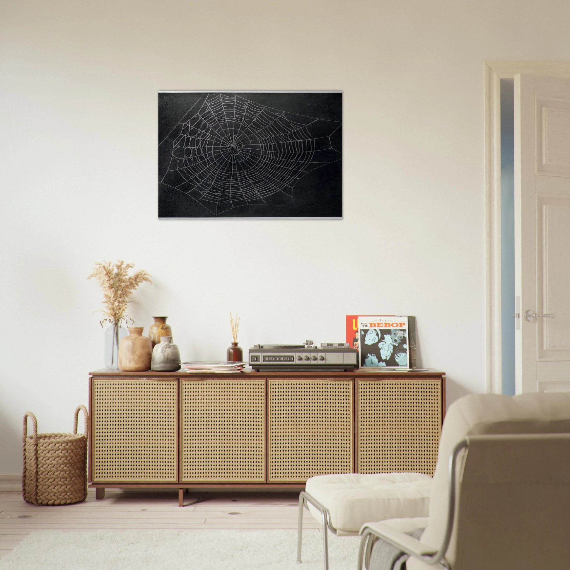 UNTITLED SPIDER WEB 2000 - Vija Celmins Brushed Aluminum Print - 70x100 cm / 28x40 inches | Vija Celmins Aluminum Print | Vija Celmins Prints