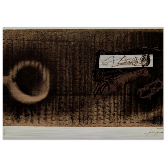 ETIQUETTE 1979 - Antoni Tapies Brushed Aluminum Print - 70x100 cm / 28x40 inches | Antoni Tapies Aluminum Print | Antoni Tapies Prints