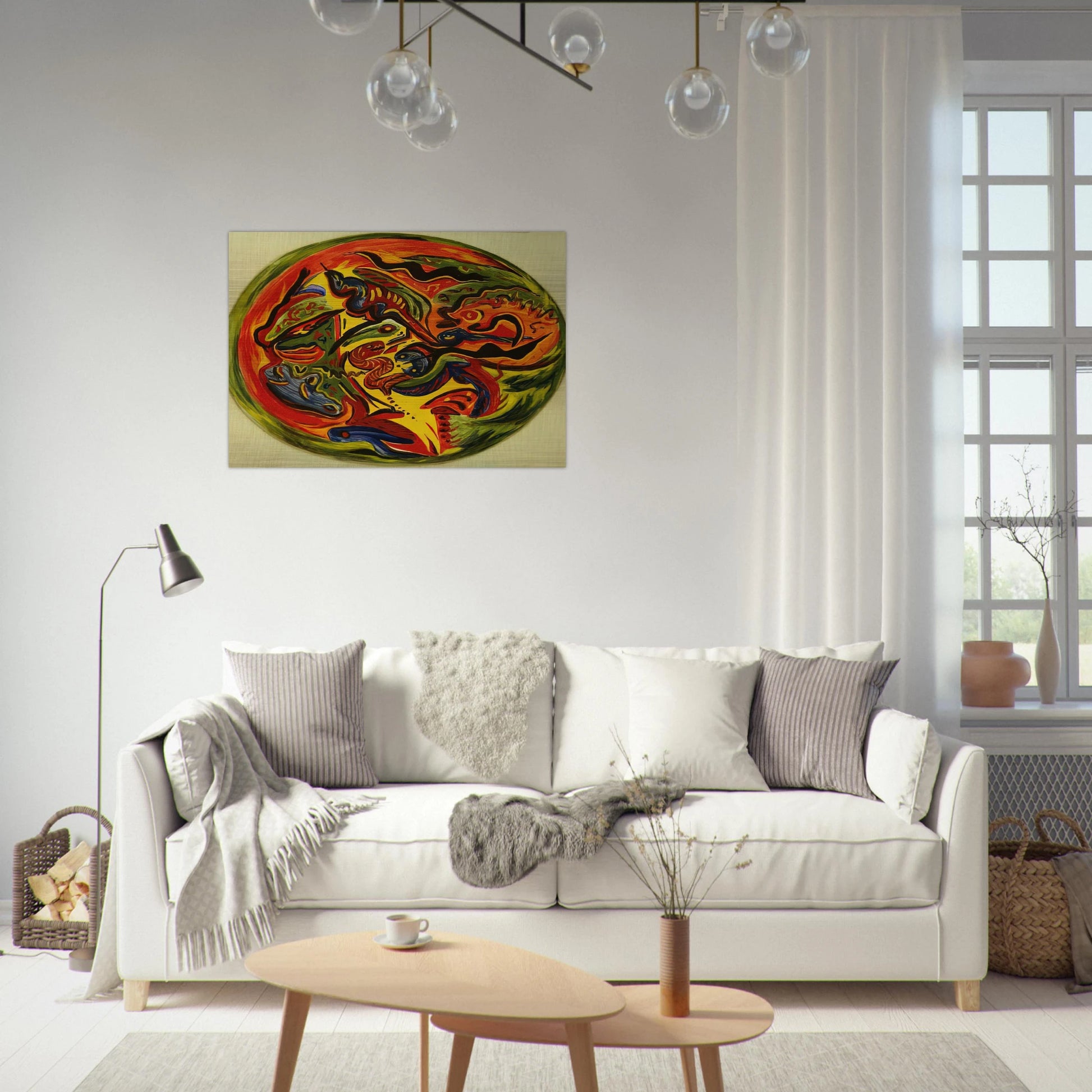 CIRCLE 1941 - Jackson Pollock Brushed Aluminum Print - 70x100 cm / 28x40 inches | Jackson Pollock Aluminum Print | Jackson Pollock Prints