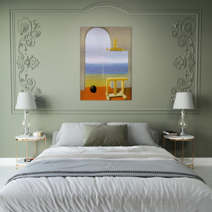 THE HUMAN CONDITION 1935 - Rene Magritte Brushed Aluminum Print - 70x100 cm / 28x40 inches | Rene Magritte Aluminum Print | Rene Magritte Prints