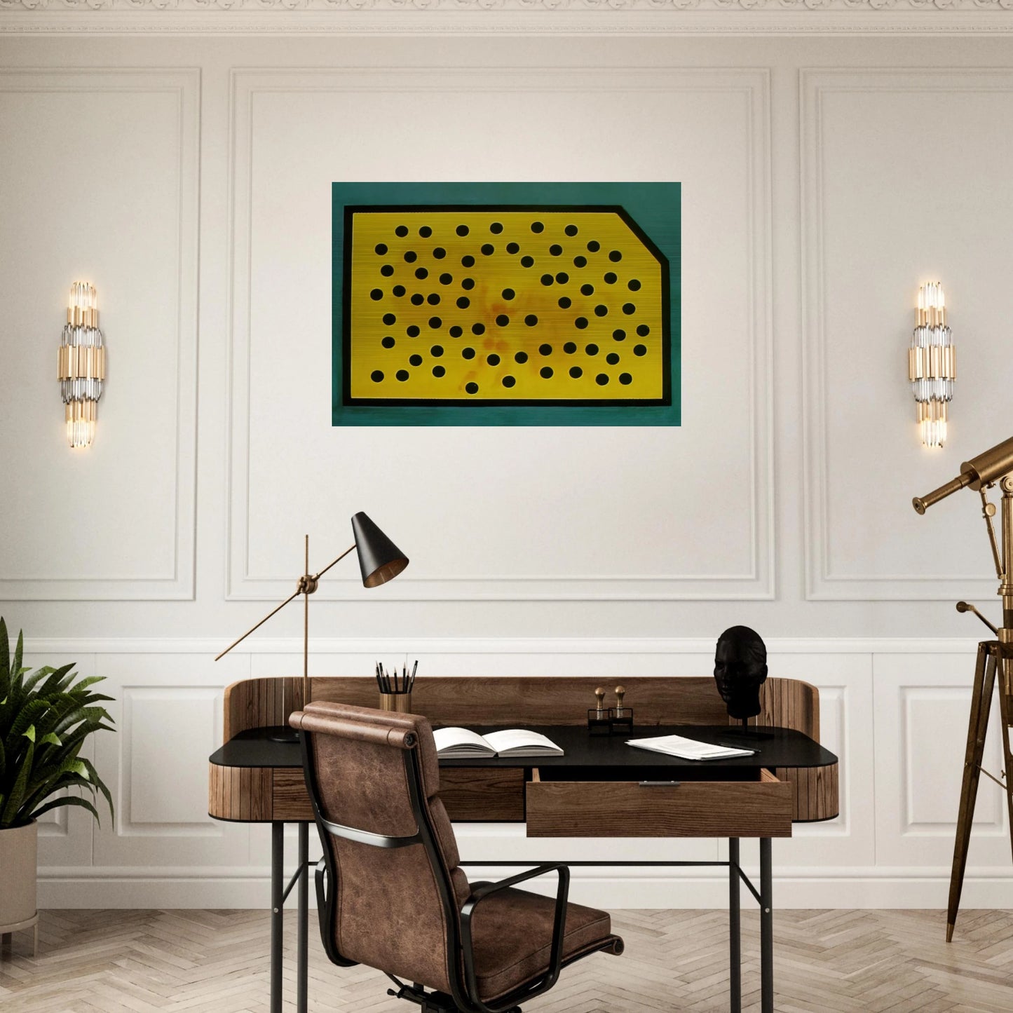 RANDOMDOT CORRELOGRAM THE GOLDEN FLEECE - Salvador Dali Brushed Aluminum Print - 70x100 cm / 28x40 inches | Salvador Dali Aluminum Print | Salvador Dali Prints