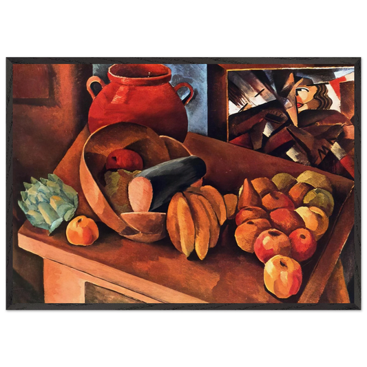 STILL LIFE WITH FRUIT 1913 - Moise Kisling 70x100 cm / 28x40 inches Framed Art Print – Black Wooden Frame
