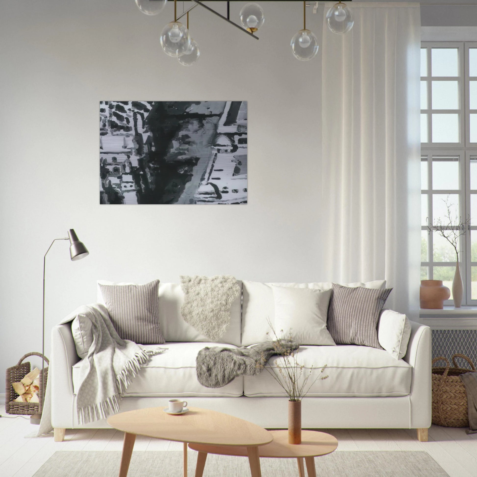 TOWNSCAPE M7 1968 - Gerhard Richter Brushed Aluminum Print - 70x100 cm / 28x40 inches | Gerhard Richter Aluminum Print | Gerhard Richter Prints